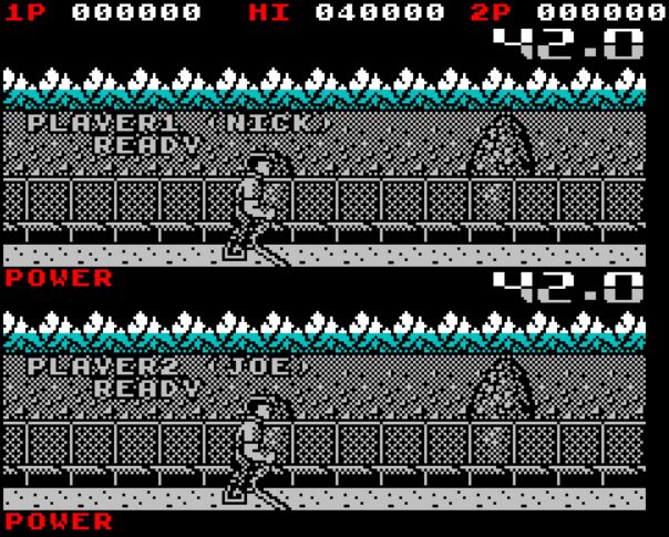 Combat School - ZX Spectrum game screenshot (1987) by Ocean